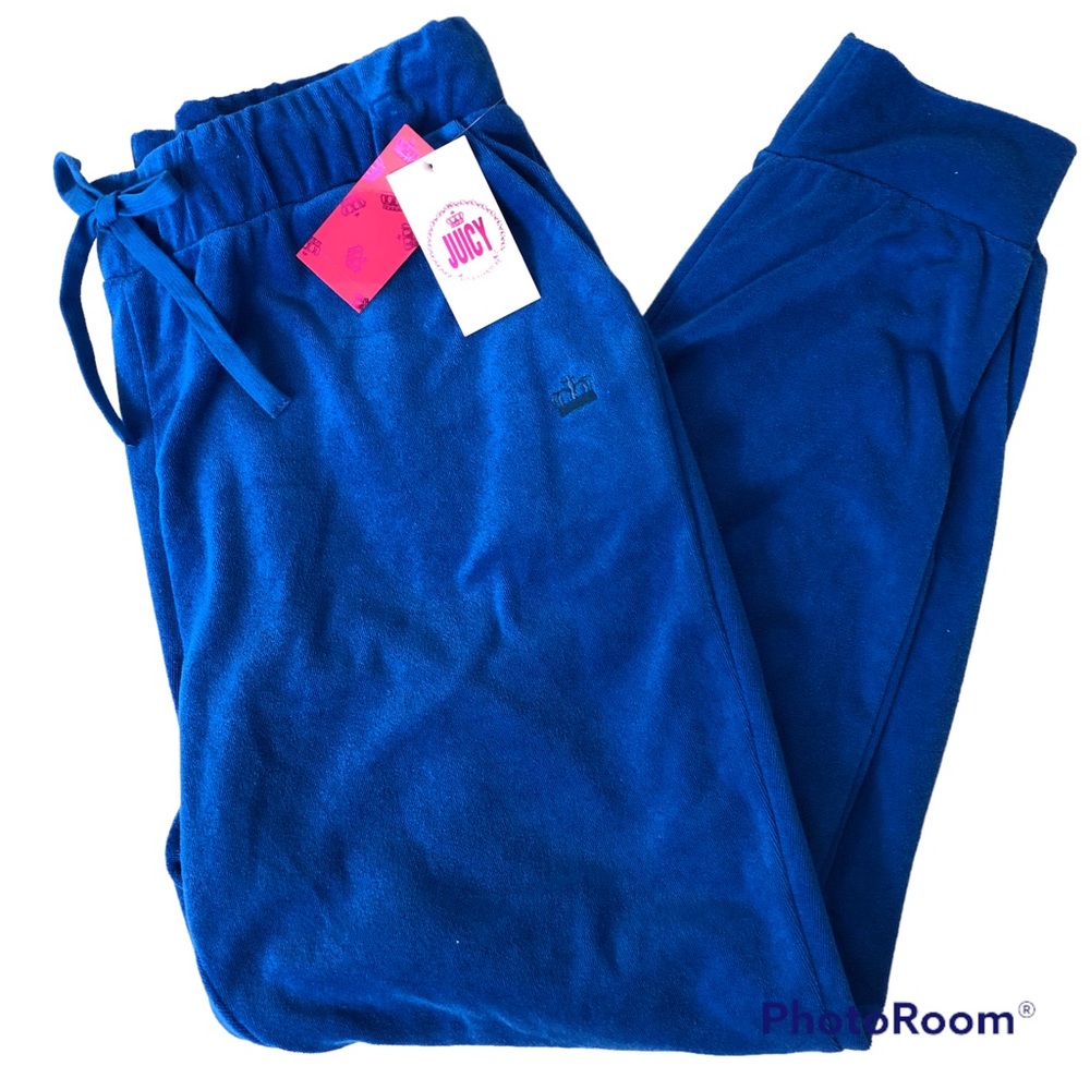 Juicy by Juicy Couture XXL Sweatpant Joggers Blue Slash With Pockets